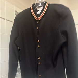 Vintage Jones New York Black and Gold Sweater Jacket